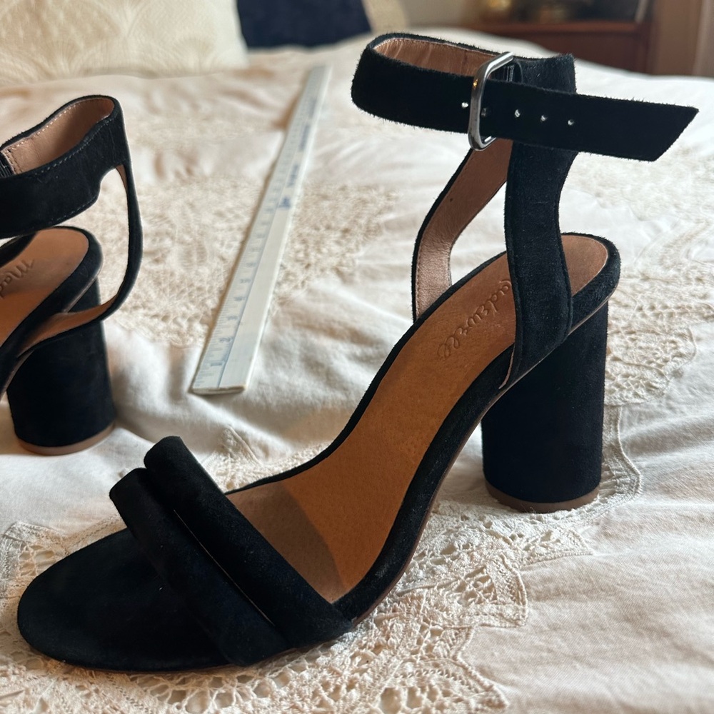 🩷Madewell, “Rosalie” High-Heel Sandal, Leather, Ankle Strap, L1496-